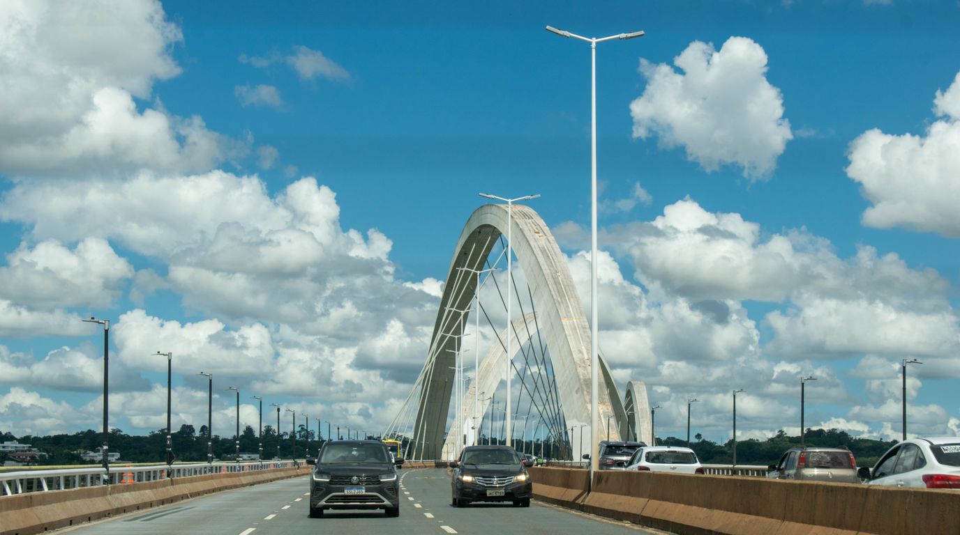Eixo monumental e prédios públicos em Brasília, no Distrito Federal.